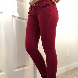 Maroon jeans